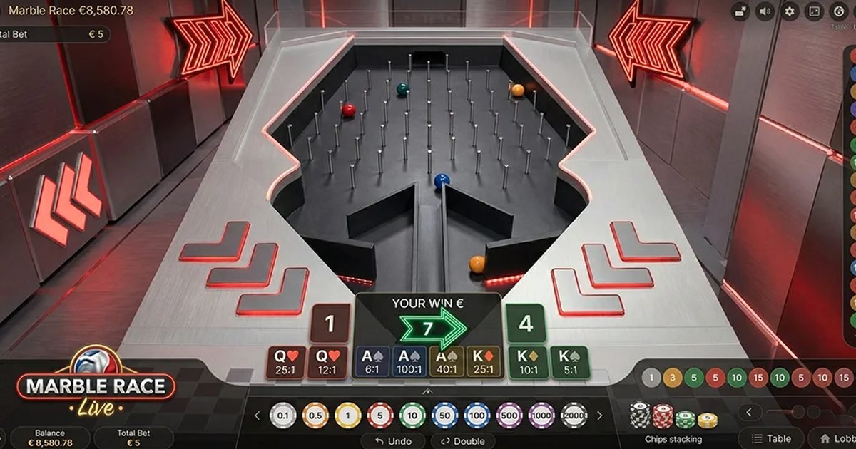 Marble Race opinie graczy - tabela wyplat i zaklady